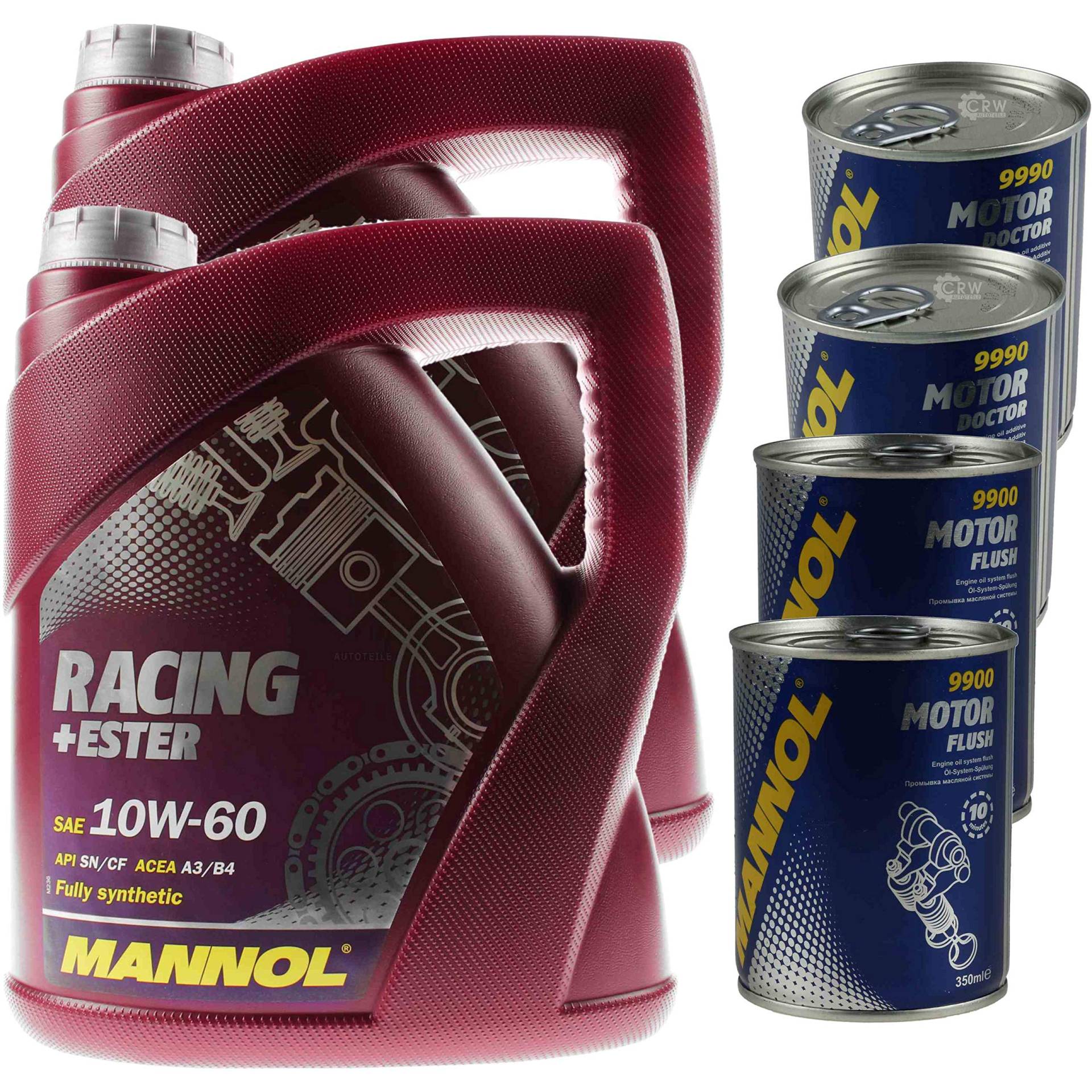 8L Motoröl MANNOL Racing + Ester 10W-60 2xMotor Doctor + Motor Flush 8L Motoröl MANNOL Racing + Ester 10W-60 2xMotor Doctor + Motor Flush von Diederichs