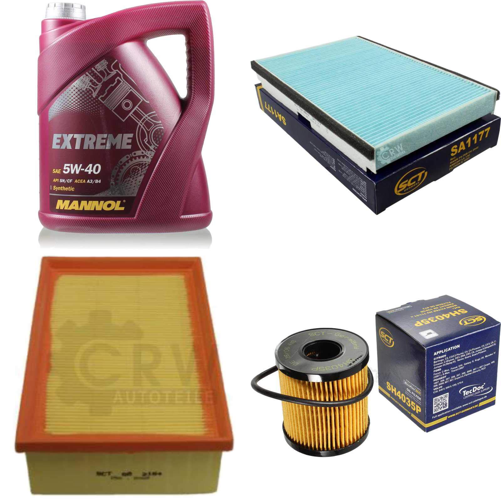 Filter Set Inspektionspaket 5 Liter MANNOL Motoröl Extreme 5W-40 API SN/CF SCT Germany Innenraumfilter Luftfilter Ölfilter Filter Set Inspektionspaket 5 Liter MANNOL Motoröl Extreme 5W-40 API SN/CF SCT Germany Innenraumfilter Luftfilter Ölfilter von Diederichs