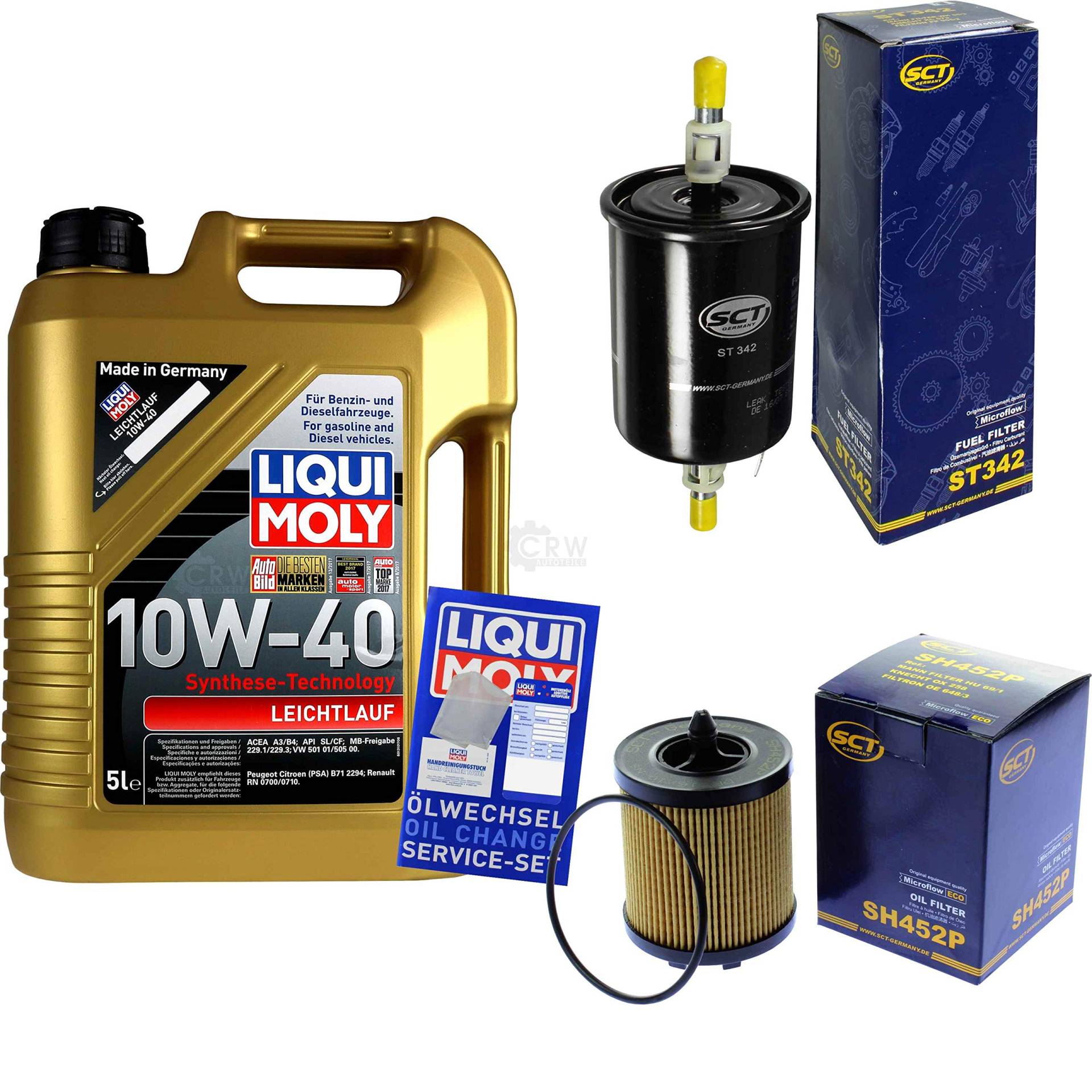Filter Set Inspektionspaket 5 Liter Motoröl Leichtlauf 10W-40 SCT Germany Kraftstofffilter Ölfilter Filter Set Inspektionspaket 5 Liter Motoröl Leichtlauf 10W-40 SCT Germany Kraftstofffilter Ölfilter von Diederichs