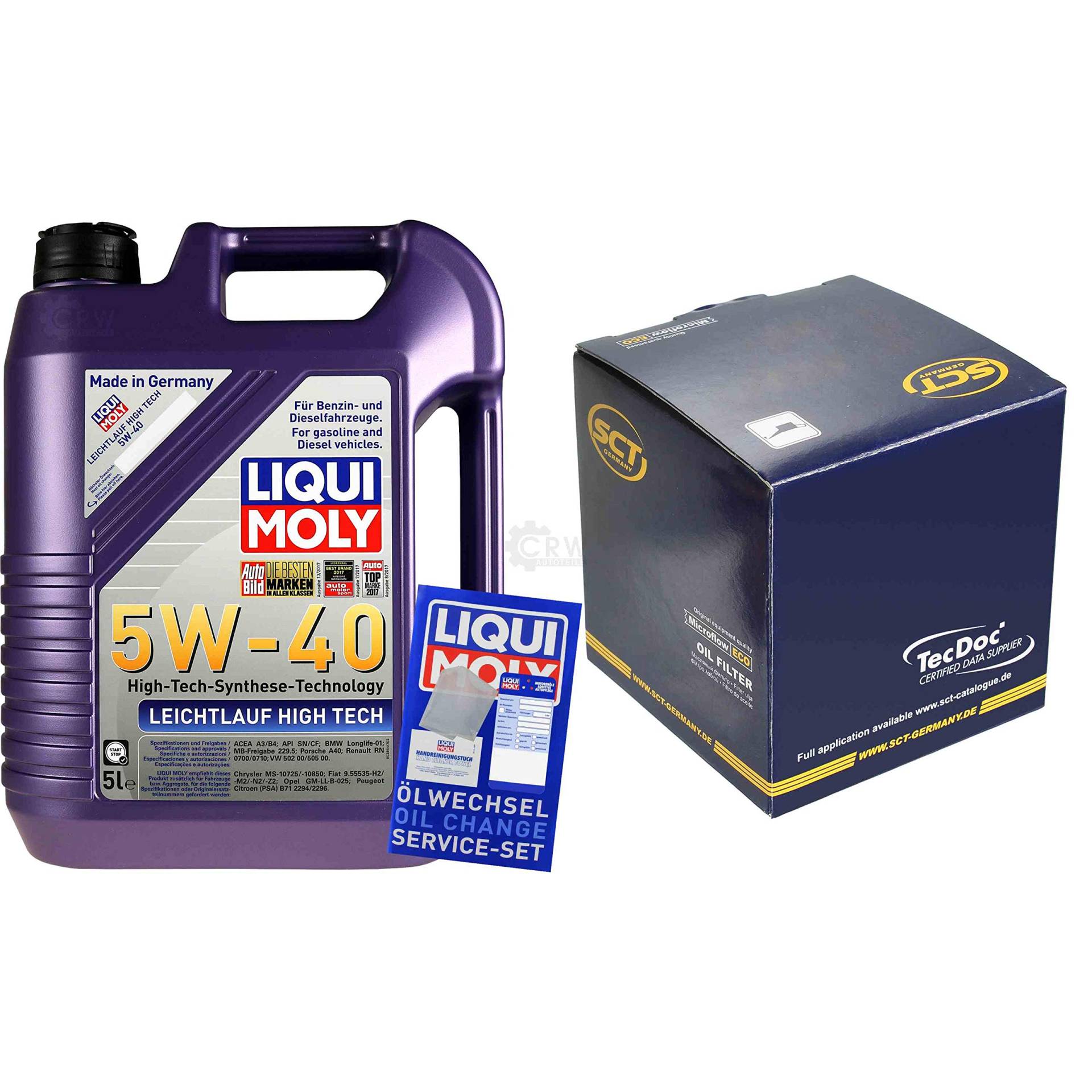 Filter Set Inspektionspaket 5 Liter Motoröl Leichtlauf High Tech 5W-40 SCT Germany Ölfilter Filter Set Inspektionspaket 5 Liter Motoröl Leichtlauf High Tech 5W-40 SCT Germany Ölfilter von Diederichs