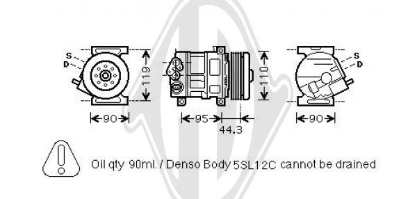 Kompressor, Klimaanlage Diederichs DCK1217 von Diederichs