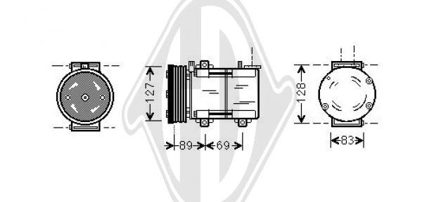 Kompressor, Klimaanlage Diederichs DCK1255 von Diederichs