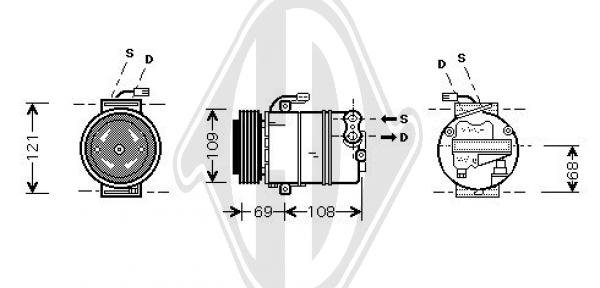 Kompressor, Klimaanlage Diederichs DCK1399 von Diederichs