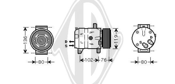 Kompressor, Klimaanlage Diederichs DCK1462 von Diederichs