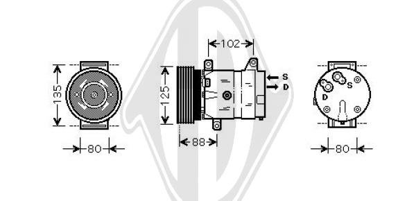 Kompressor, Klimaanlage Diederichs DCK1484 von Diederichs