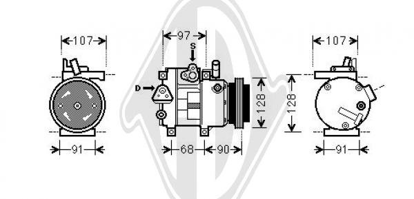 Kompressor, Klimaanlage Diederichs DCK1638 von Diederichs