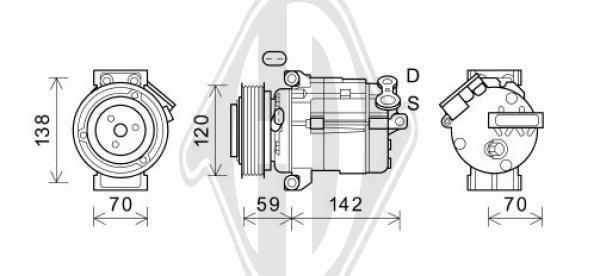 Kompressor, Klimaanlage Diederichs DCK1690 von Diederichs