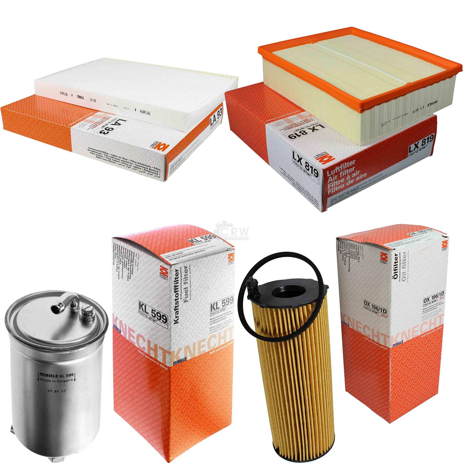 MAHLE Inspektions Set Inspektionspaket Innenraumfilter Kraftstofffilter Luftfilter Ölfilter MAHLE Inspektions Set Inspektionspaket Innenraumfilter Kraftstofffilter Luftfilter Ölfilter von Diederichs