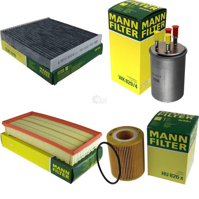 MANN-FILTER Inspektions Set Inspektionspaket Innenraumfilter Kraftstofffilter Luftfilter Ölfilter von Diederichs
