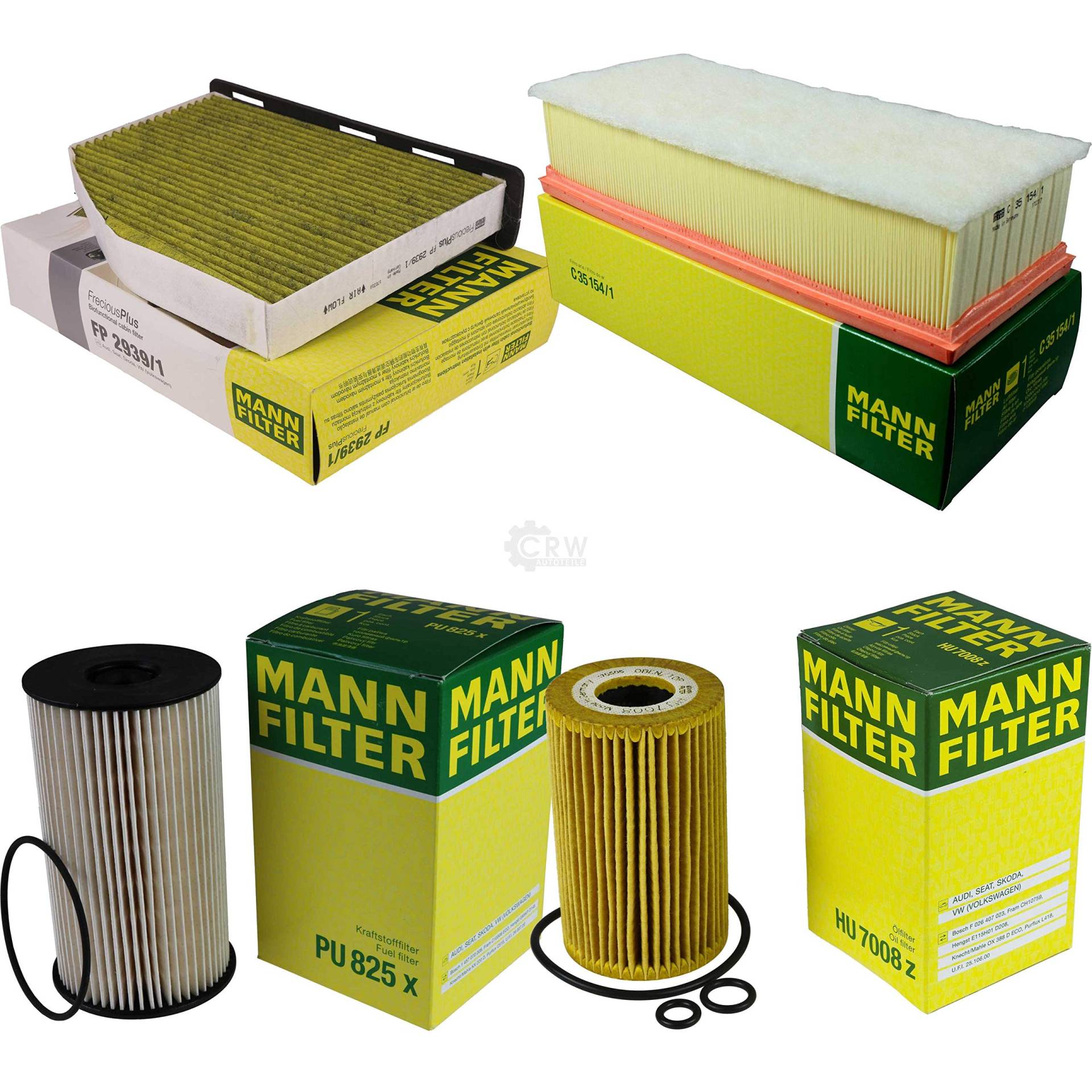 MANN-FILTER Inspektions Set Inspektionspaket Innenraumfilter Kraftstofffilter Luftfilter Ölfilter MANN-FILTER Inspektions Set Inspektionspaket Innenraumfilter Kraftstofffilter Luftfilter Ölfilter von Diederichs