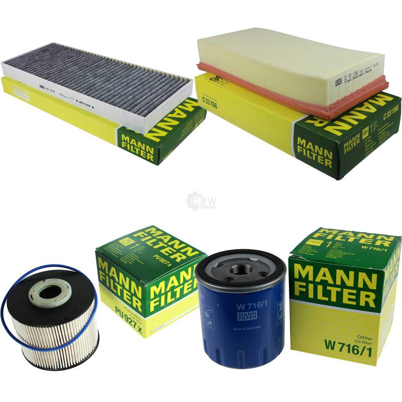 MANN-FILTER Inspektions Set Inspektionspaket Innenraumfilter Kraftstofffilter Luftfilter Ölfilter von Diederichs