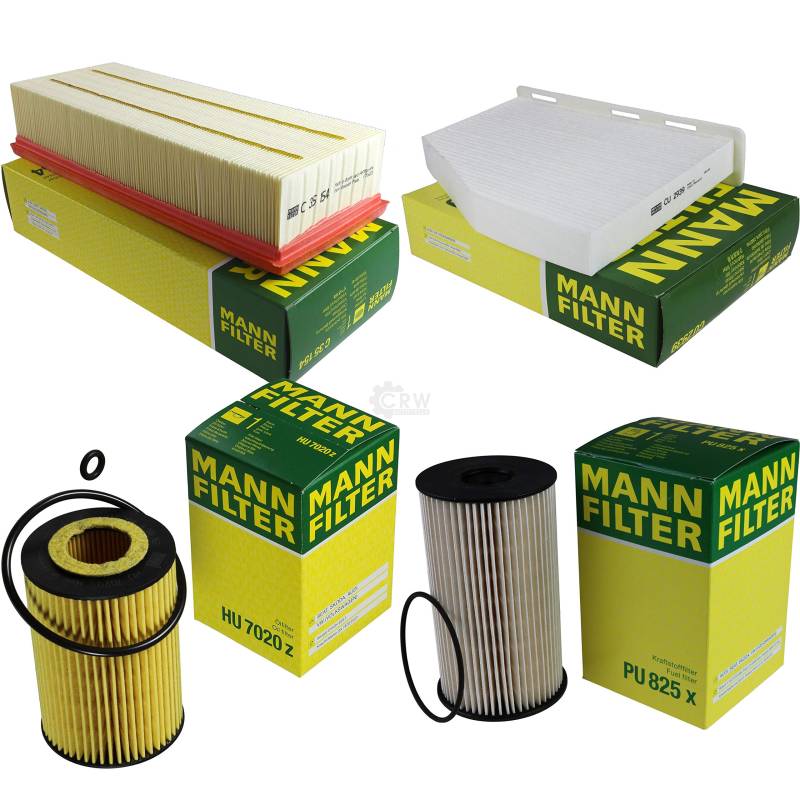 MANN-FILTER Inspektions Set Inspektionspaket Luftfilter Ölfilter Innenraumfilter Kraftstofffilter von Diederichs
