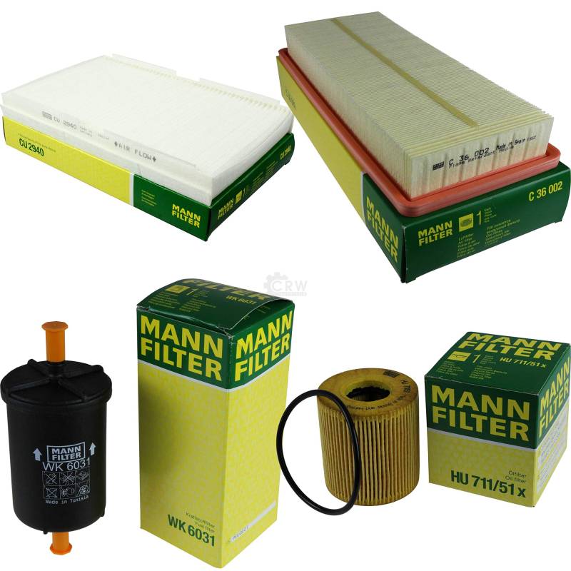 MANN-FILTER Inspektions Set Inspektionspaket Luftfilter Ölfilter Innenraumfilter Kraftstofffilter von Diederichs