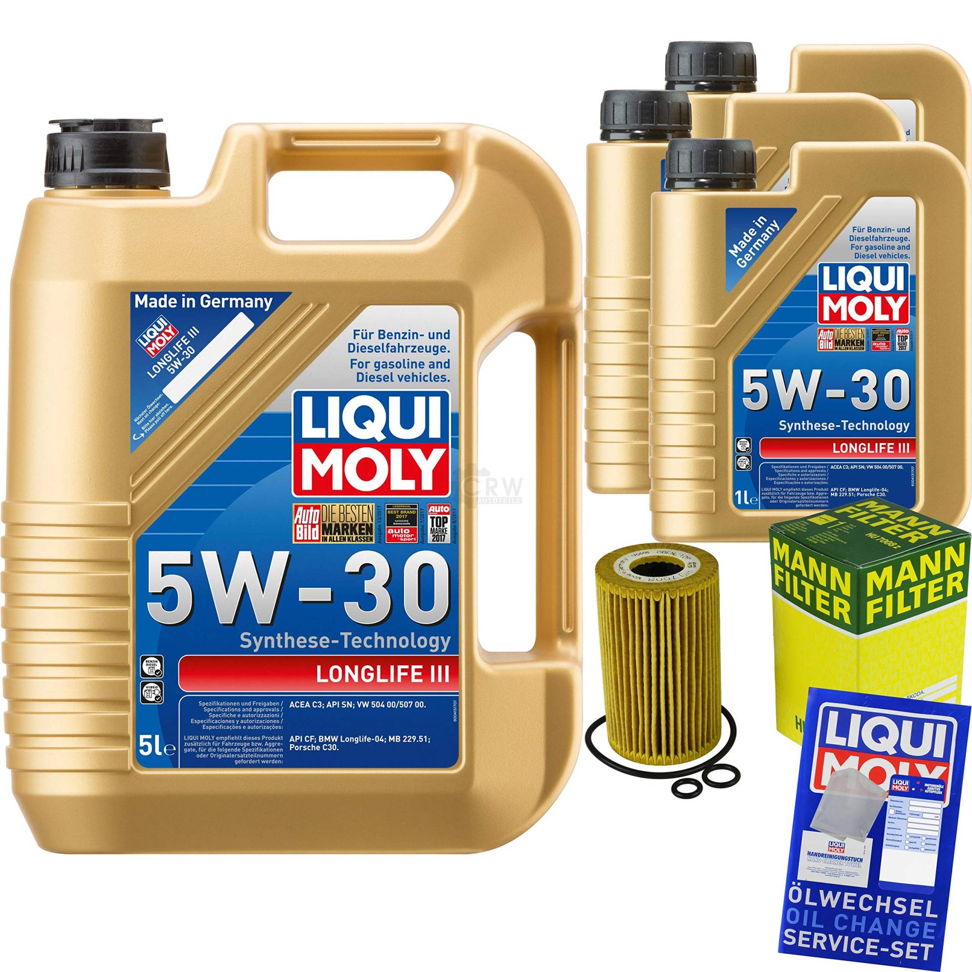 MANN-FILTER Set Ölwechsel 8L LM Longlife III 5W-30 MLM-9783756 von Diederichs