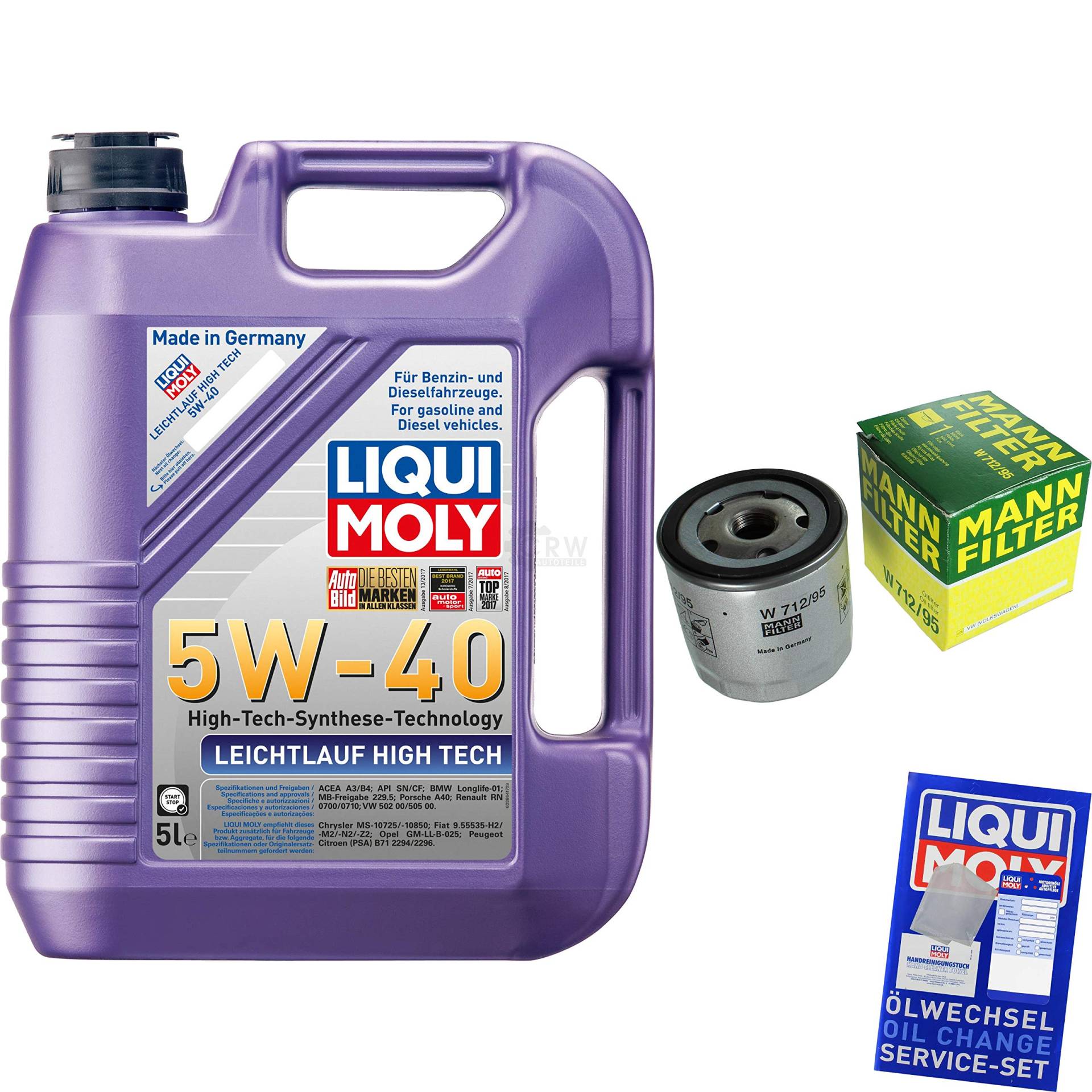 MANN-Filter Set Ölwechsel 5L LM Leichtlauf High Tech 5W-40 MLM-9722495 MANN-Filter Set Ölwechsel 5L LM Leichtlauf High Tech 5W-40 MLM-9722495 von Diederichs