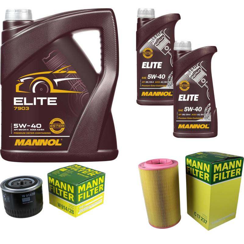 Motor-Öl 7L MANNOL Elite 5W-40+MANN-FILTER Fiat Ducato Bus 250 120 Multijet von Diederichs