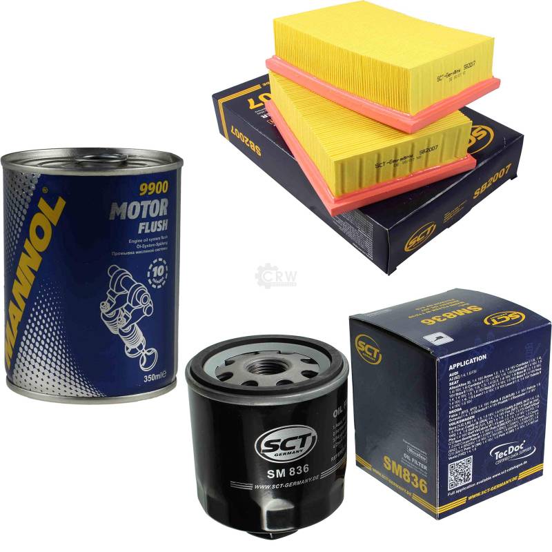 Original SCT Inspektionspaket Filter Set + Motor Flush Motorspülung 11583406 von Diederichs