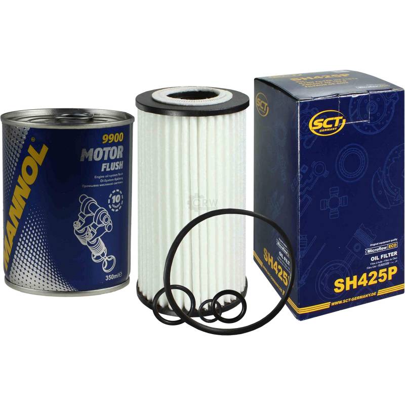 Original SCT Ölfilter SH 425 P + SCT Motor Flush Motorspülung von Diederichs