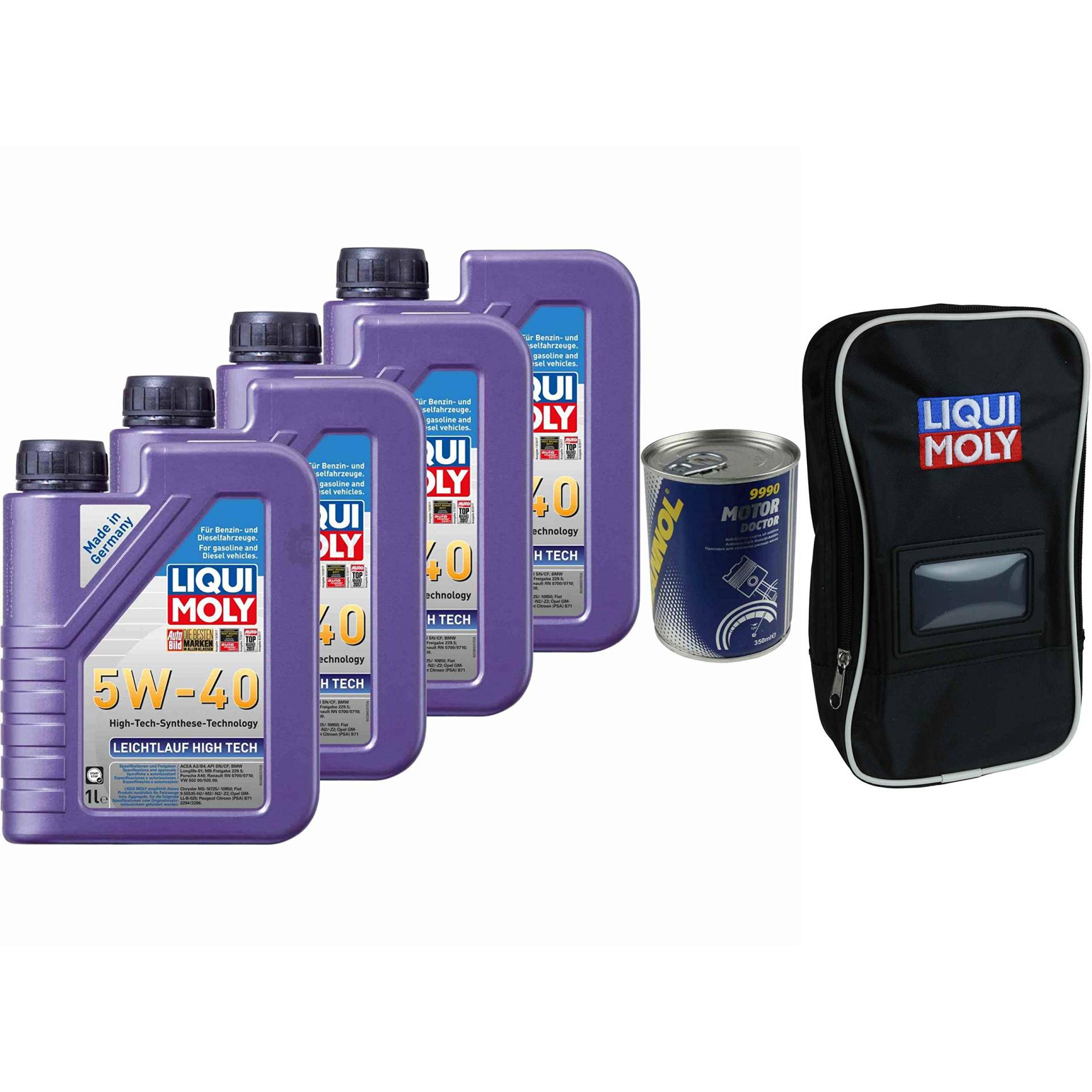 QR-PARTS 69811609 4x1L Liqui Moly Leichtlauf High Tech 5W-40 350ml MANNOL 9990 Motor Doctor Tasche QR-PARTS 69811609 4x1L Liqui Moly Leichtlauf High Tech 5W-40 350ml MANNOL 9990 Motor Doctor Tasche von Diederichs