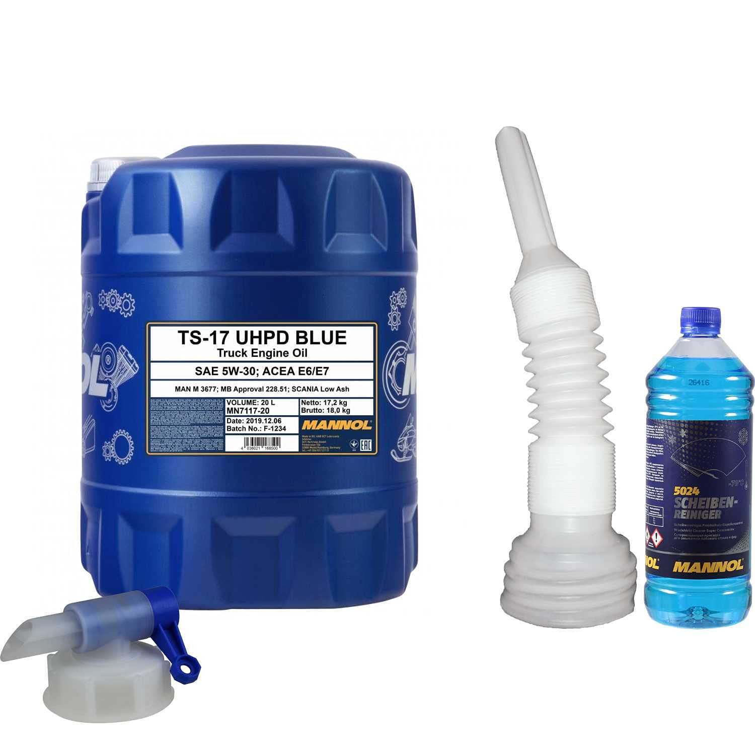 QR-Parts Set 20 Liter 85458265 CT4503 MN7117-20 DIN61 5024 1 Original MANNOL Scheiben-Reiniger -70 °C Frostschutz Konzentrat 20L Motoröl TS-17 UHPD Blue 5W-30 Auslaufhahn QR-Parts Set 20 Liter 85458265 CT4503 MN7117-20 DIN61 5024 1 Original MANNOL Scheiben-Reiniger -70 °C Frostschutz Konzentrat 20L Motoröl TS-17 UHPD Blue 5W-30 Auslaufhahn von Diederichs