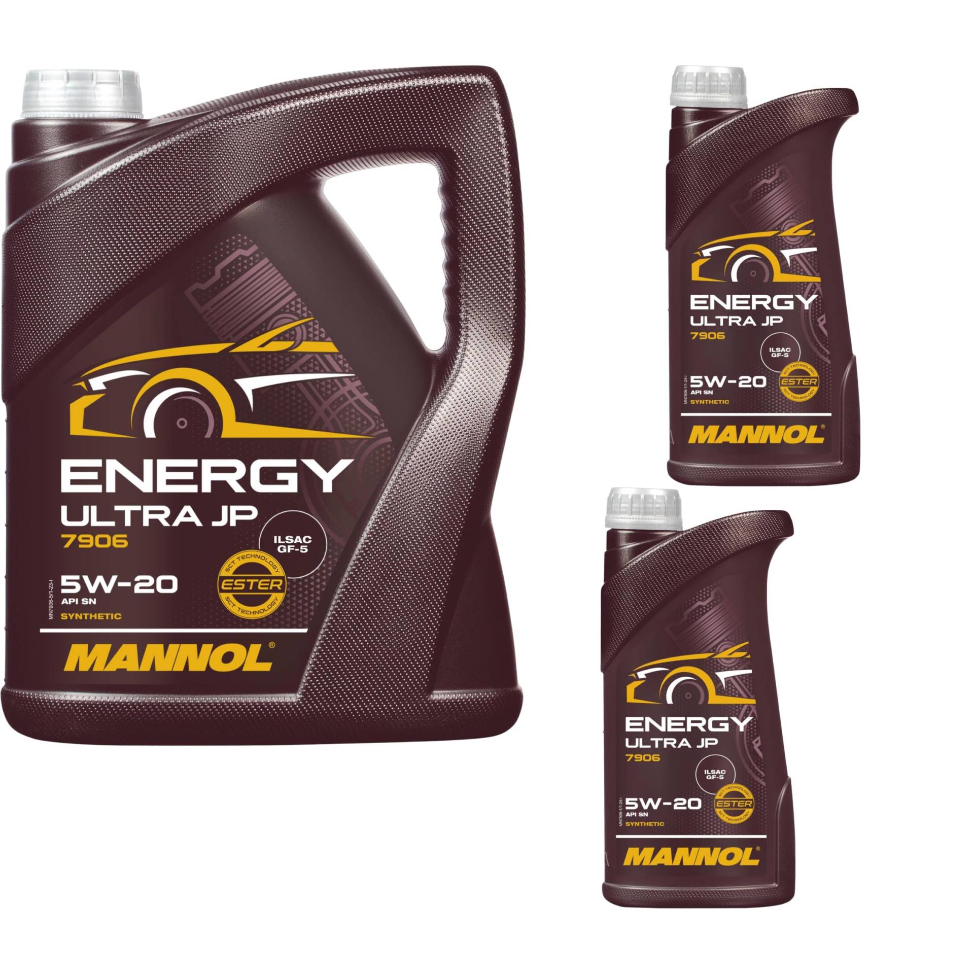 QR-Parts Set 7 Liter 85469738 MN7906-5 MN7906-1 1Liter MANNOL Energy Ultra JP 5W-20 API SN 5L Motoröl von Diederichs