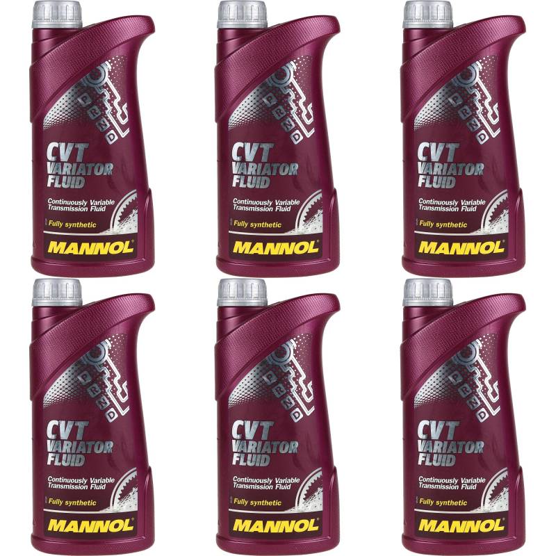 QR-Parts Set 85447172 MN8201-1 6x1 Liter Original MANNOL Automatikgetriebeöl CVT Variator Fluid Getriebe Öll von Diederichs