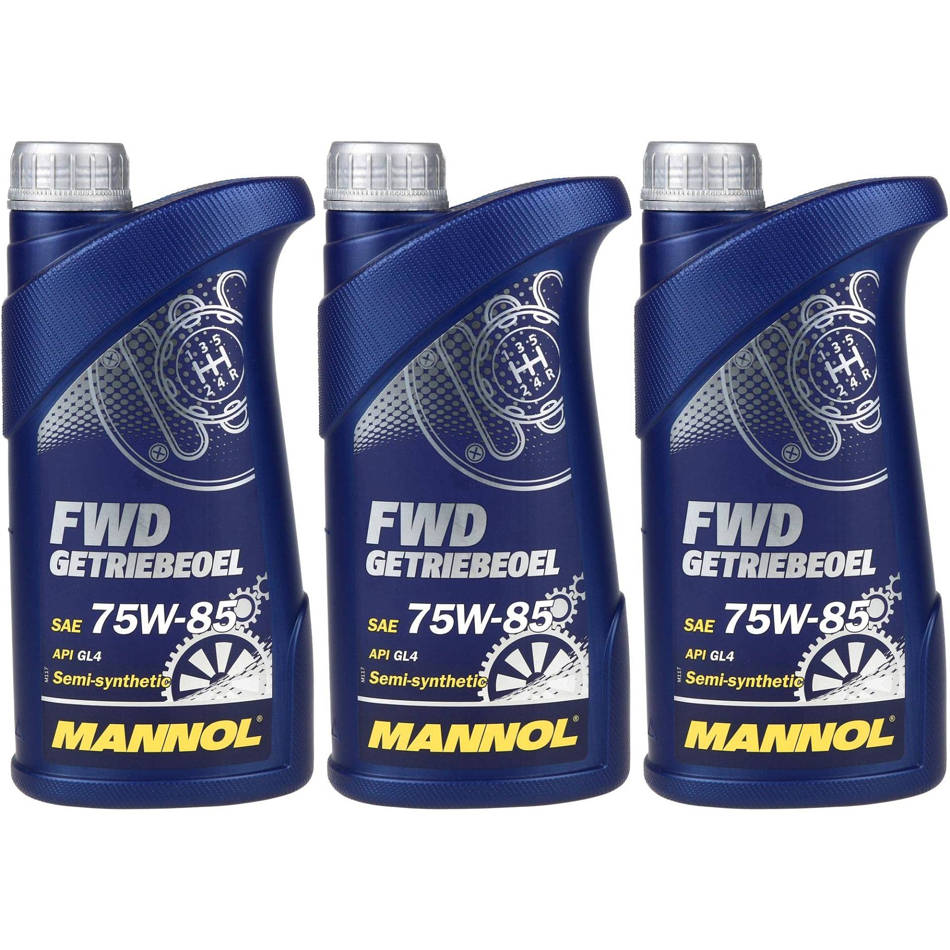 QR-Parts Set 85447197 MN8101-1 3x1 Liter Original MANNOL Getriebeöl FWD Getriebeoel 75W-85 API GL 4 QR-Parts Set 85447197 MN8101-1 3x1 Liter Original MANNOL Getriebeöl FWD Getriebeoel 75W-85 API GL 4 von Diederichs