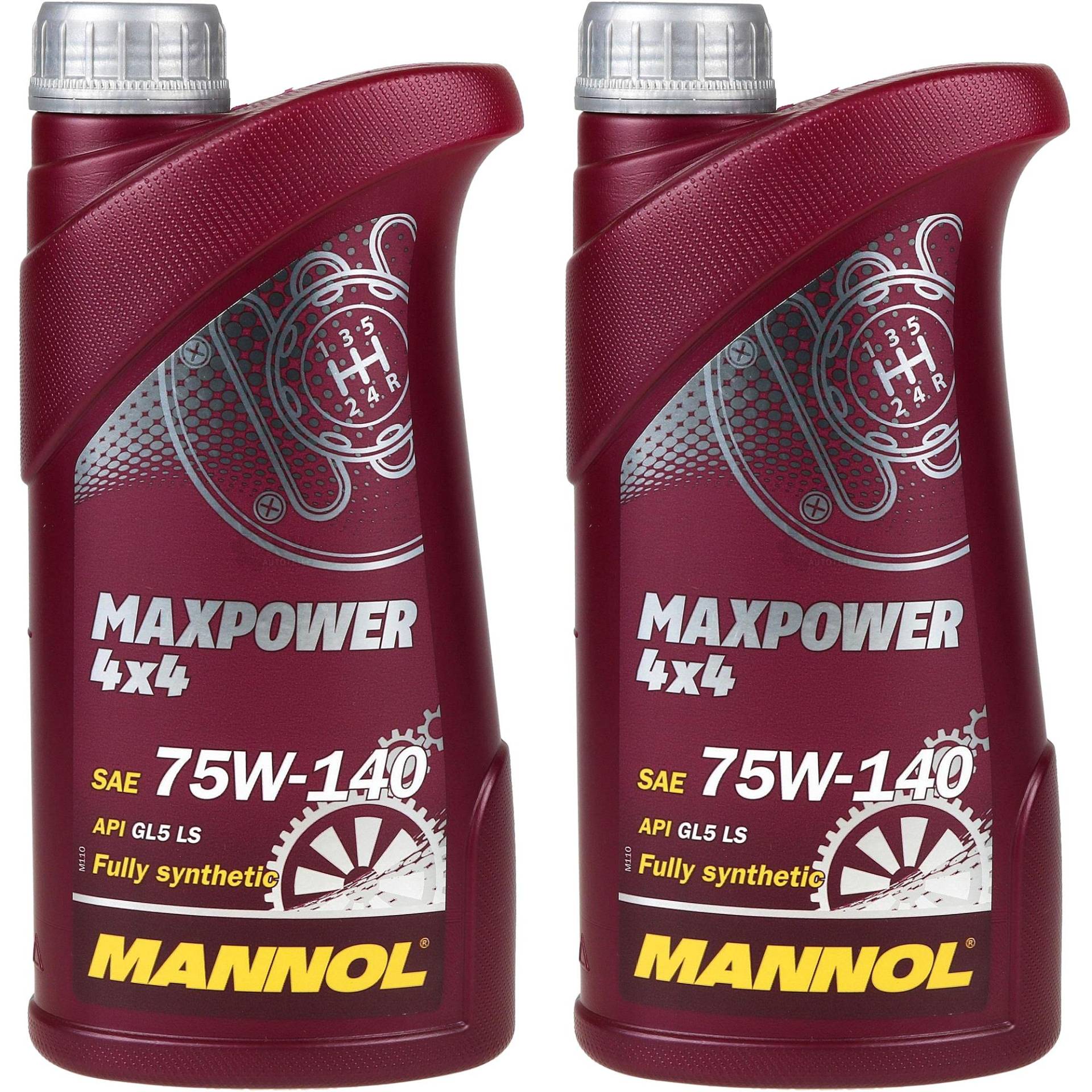 QR-Parts Set 85447381 MN8102-1 2x1 Liter Original MANNOL Getriebeöl Maxpower 4x4 75W-140 API GL 5 LS Gear Oil QR-Parts Set 85447381 MN8102-1 2x1 Liter Original MANNOL Getriebeöl Maxpower 4x4 75W-140 API GL 5 LS Gear Oil von Diederichs