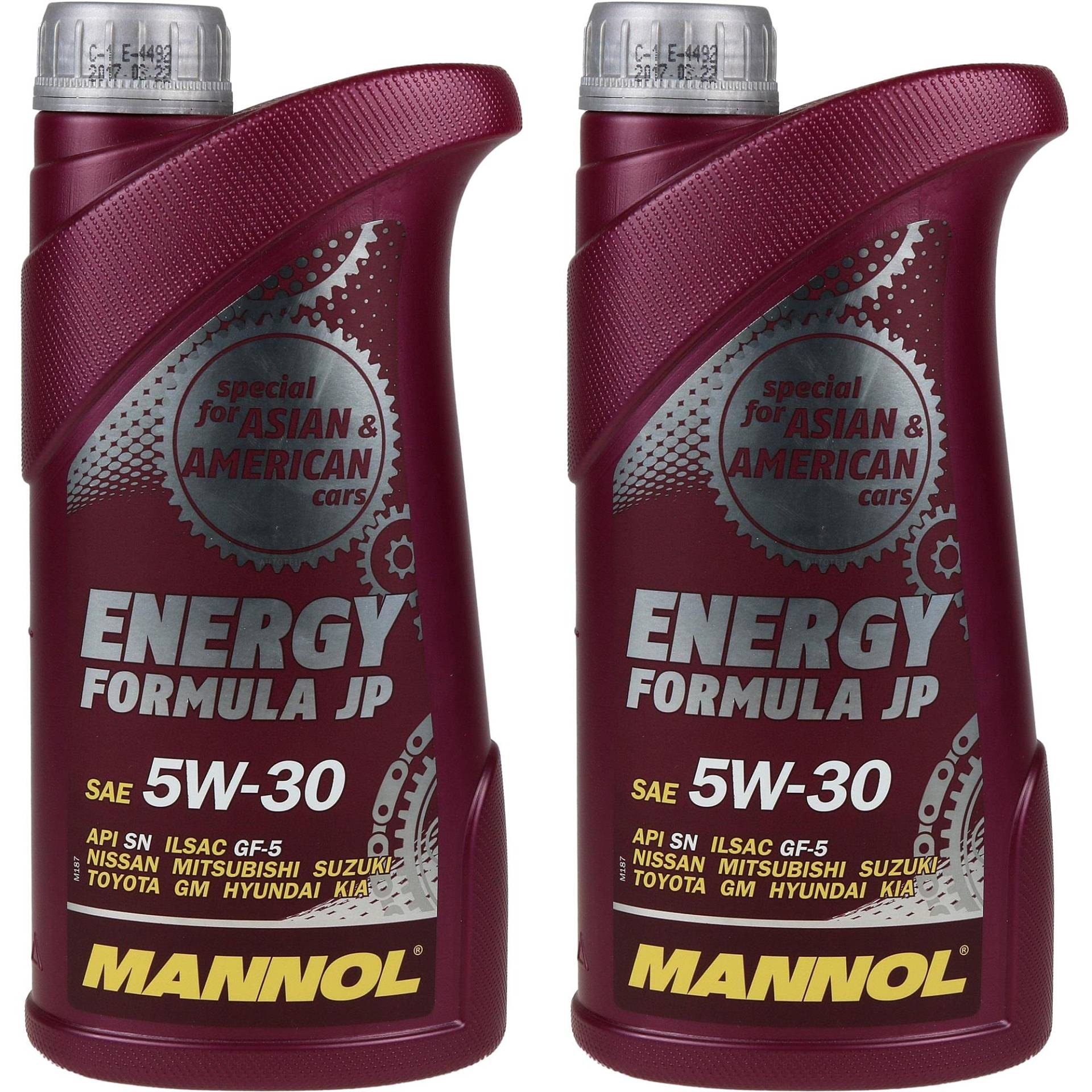 QR-Parts Set 85447804 MN7914-1 2x1 Liter Original MANNOL Motoröl ENERGY FORMULA JP 5W-30 Engine Oil Öl von Diederichs