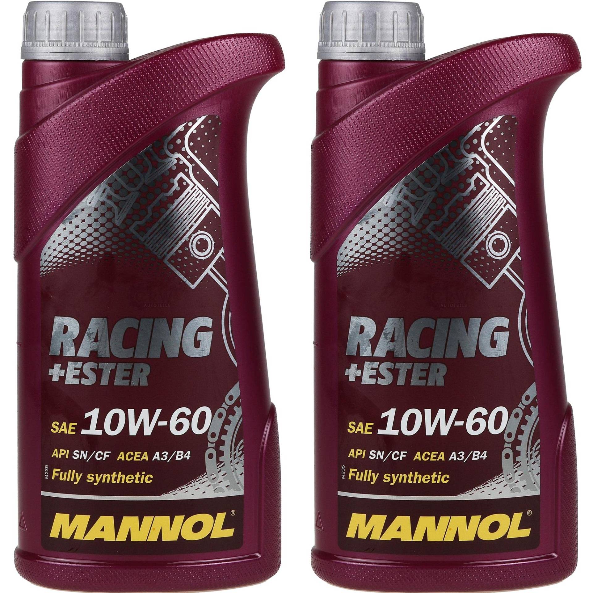 QR-Parts Set 85449092 MN7902-1 2x1 Liter Orignal MANNOL Motoröl SAE 10W-60 RACING+ESTER Engine Oil Öl von Diederichs