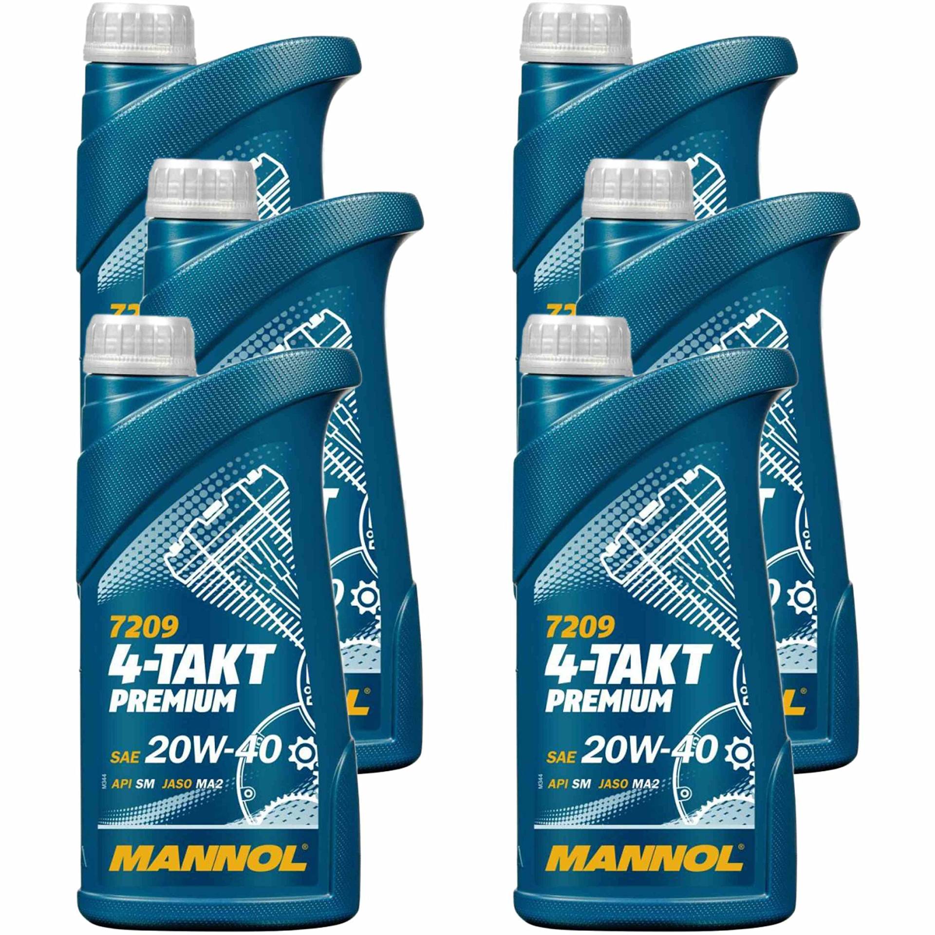 QR-Parts Set 85457176 MN7209-1 6x MANNOL 1 Liter 7209 4-Takt Premium Motorradöl API SM JASO MA2 QR-Parts Set 85457176 MN7209-1 6x MANNOL 1 Liter 7209 4-Takt Premium Motorradöl API SM JASO MA2 von Diederichs
