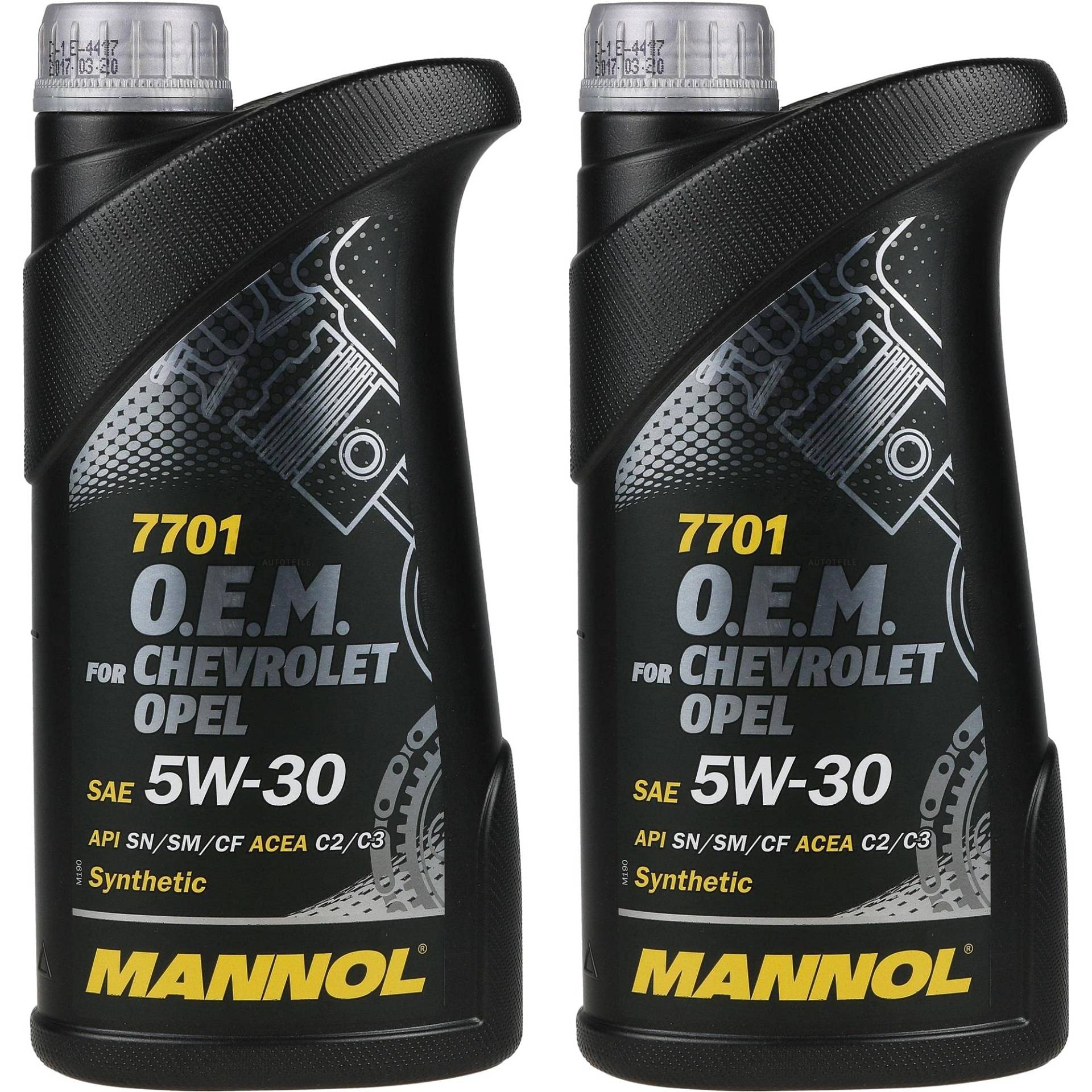 QR-Parts Set 85459343 MN7701-1 2x1 Liter Orignal MANNOL Motoröl 7701 O.E.M. 5W-30 API SN/SM/CF Engine Oil Öl QR-Parts Set 85459343 MN7701-1 2x1 Liter Orignal MANNOL Motoröl 7701 O.E.M. 5W-30 API SN/SM/CF Engine Oil Öl von Diederichs