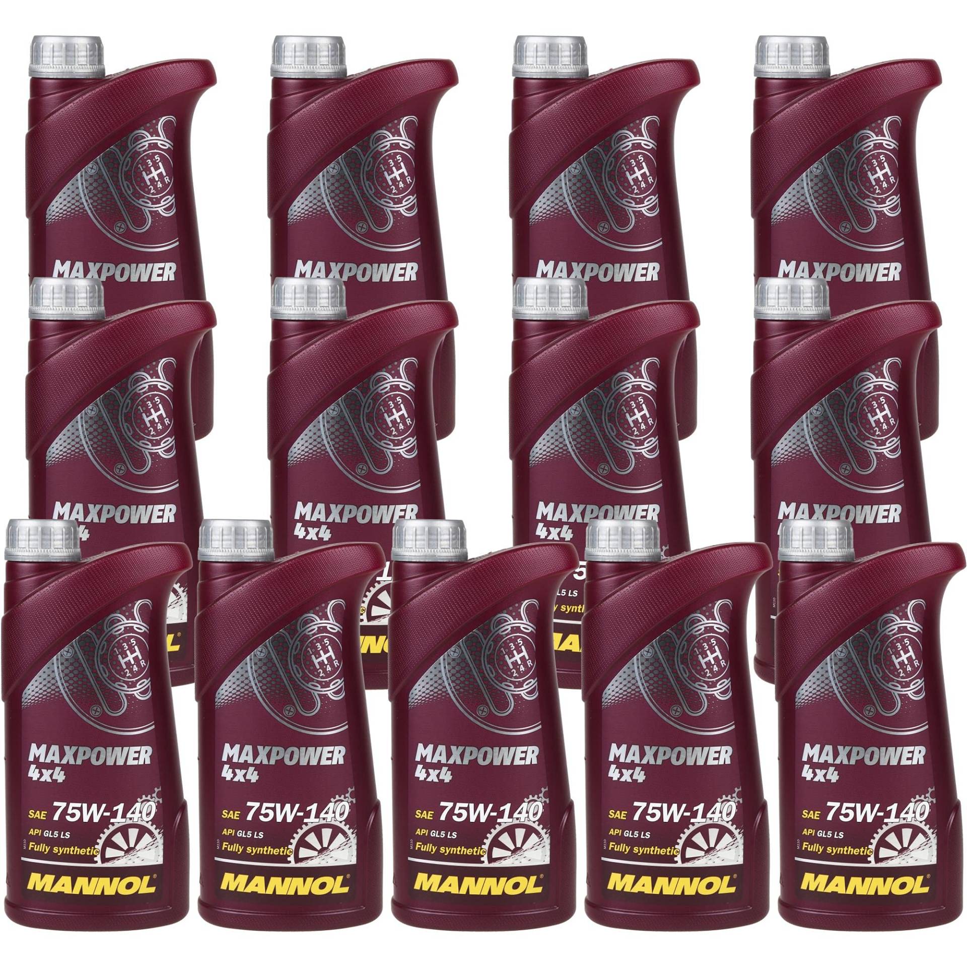 QR-Parts Set 85474505 MN8102-1 13x1 Liter Original MANNOL Getriebeöl Maxpower 4x4 75W-140 API GL 5 LS Gear Oil QR-Parts Set 85474505 MN8102-1 13x1 Liter Original MANNOL Getriebeöl Maxpower 4x4 75W-140 API GL 5 LS Gear Oil von Diederichs