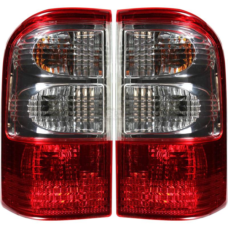 Diederichs Heckleuchten Satz für Nissan Patrol GR II Wagon (Y61) Bj. 06.97- mit klar/dunkel Glühbirne, Rot, für Linkslenker von Diederichs
