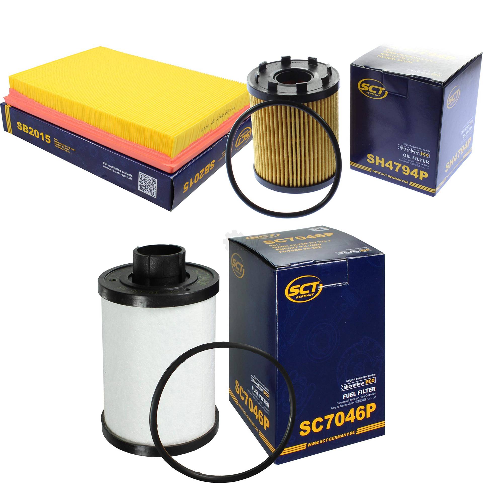 SCT Germany Inspektions Set Inspektionspaket Luftfilter Ölfilter Kraftstofffilter von Diederichs
