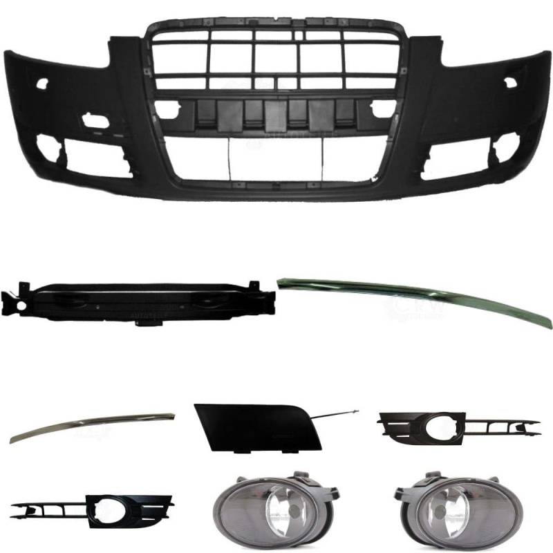 Satz Stoßstange vorne grundiert für Audi A6 4F C6 Bj. 04-08 Nebel+Träger Zubehör von Diederichs