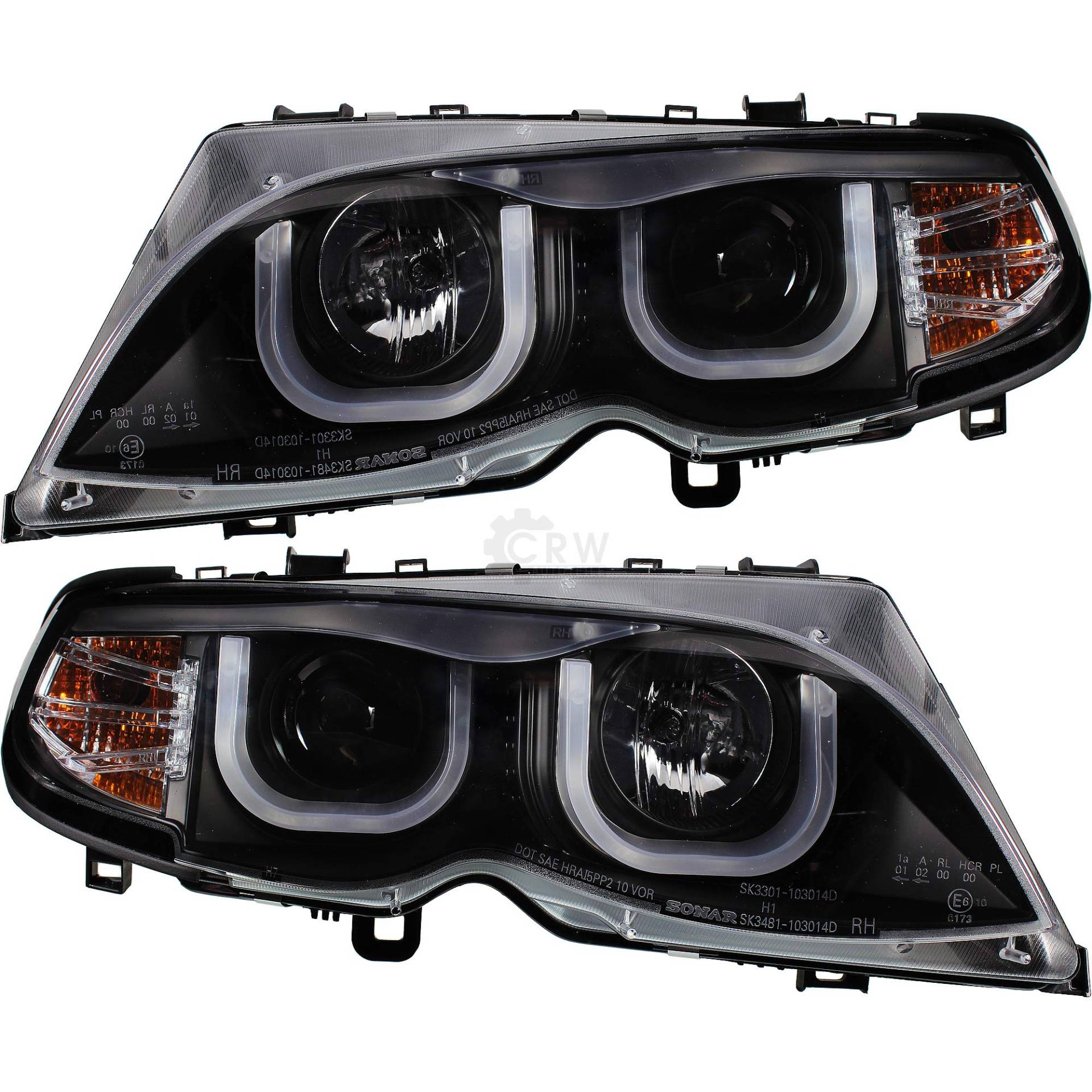 Scheinwerfer Set 3D U Angel Eyes 3er E46 Bj. 01-05 Limousine Touring Scheinwerfer Set 3D U Angel Eyes 3er E46 Bj. 01-05 Limousine Touring von Diederichs