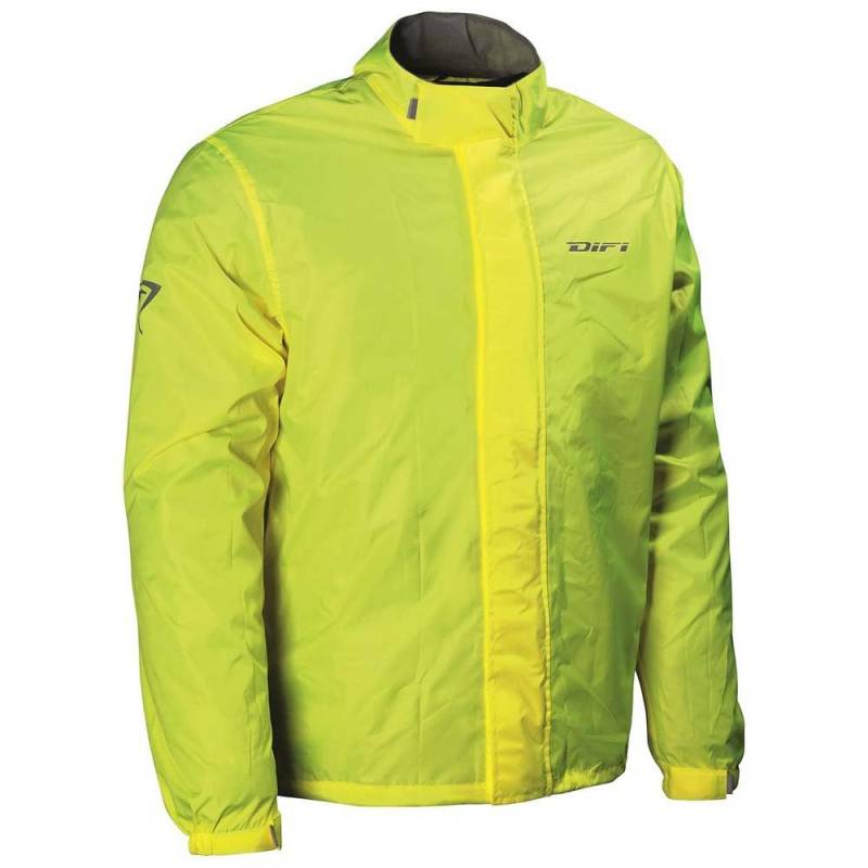 Difi Regenjacke Fuzzy Rain Jacket inkl. Packbeutel, Regenschutz Jacke signalgelb, L von Difi