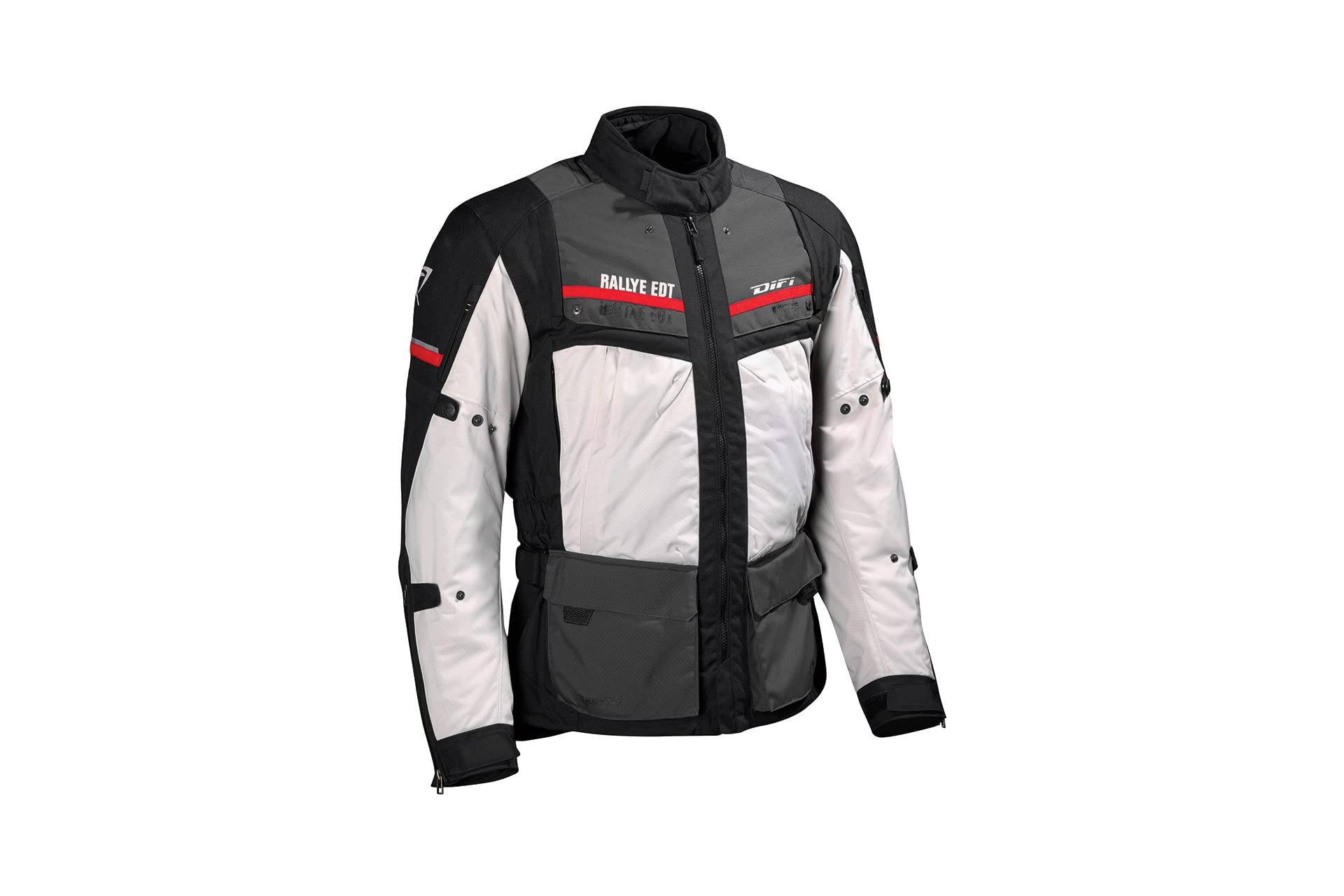 Difi Sierra Nevada 3 Aerotex Motorradjacke (schwarz/grau/rot), XL von Difi