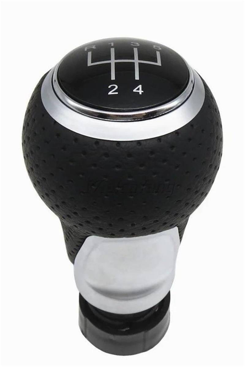 Auto Schaltknüppel Für A3 S3 8p 2003-2013 Für A4 S4 Für Q5 2007-2015 PU-Leder-Schalthebel Auto-Schaltknauf 12mm 5/6-Gang-Griff Schaltknauf(Sliver 5 Speed) von Difmqf