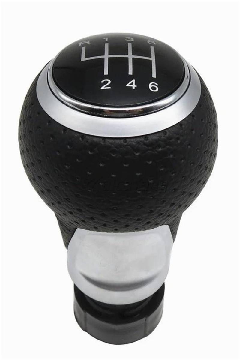 Auto Schaltknüppel Für A3 S3 8p 2003-2013 Für A4 S4 Für Q5 2007-2015 PU-Leder-Schalthebel Auto-Schaltknauf 12mm 5/6-Gang-Griff Schaltknauf(Sliver 6 Speed) von Difmqf