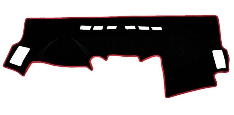 Interior Dashboard Cover Für Hilux SW4 Für Fortuner 2005-2011 2012 2013 2014 2015 Auto Armaturenbrettabdeckung Schutzmatte Pad Armaturenbrett Sonnenschutz Teppich Zubehör(Left Hand Drive,Black(Red Edg von Difmqf