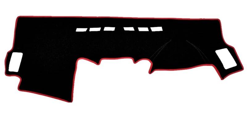 Interior Dashboard Cover Für Hilux SW4 Für Fortuner 2005-2011 2012 2013 2014 2015 Auto Armaturenbrettabdeckung Schutzmatte Pad Armaturenbrett Sonnenschutz Teppich Zubehör(Right Hand Drive,Black(Red Ed von Difmqf