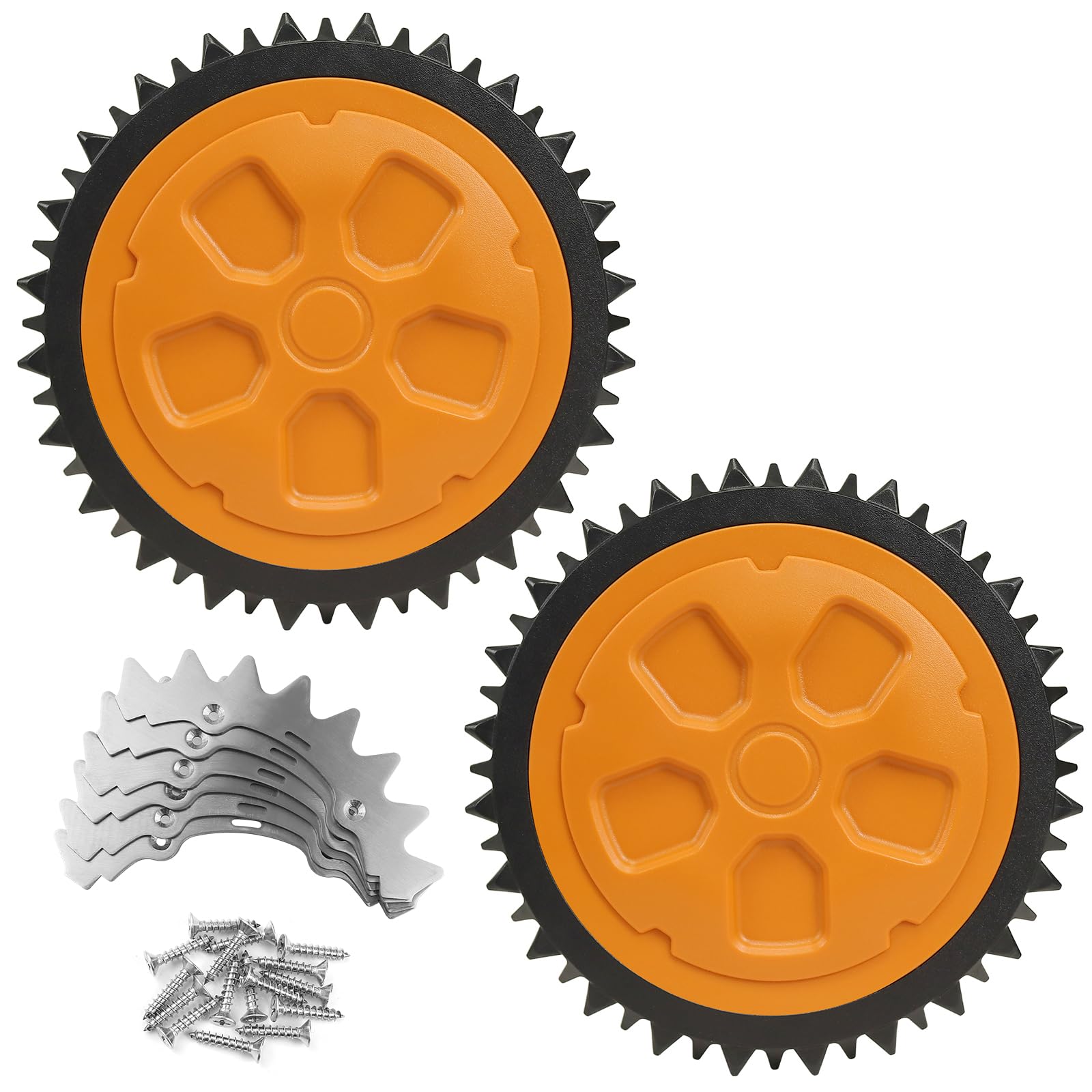 Mähroboter Räder Für Worx Landroid, Mähroboter Zubehör mit Edelstahl Spikes Kompatibel mit Worx WR141E / WR142E / WR143E / WR165E / WR167E Mähroboter,für Rasen Mähroboter Räder Für Worx Landroid, Mähroboter Zubehör mit Edelstahl Spikes Kompatibel mit Worx WR141E / WR142E / WR143E / WR165E / WR167E Mähroboter,für Rasen von Dijia