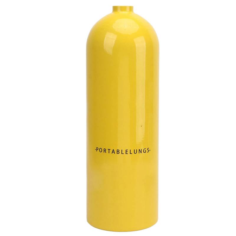 4L Kleiner Tauchtank Tragbarer Sauerstofftank Wasser und Aluminiummaterial Freizeittauchen für Anfänger und Fachkräfte (YELLOW) von Dilwe
