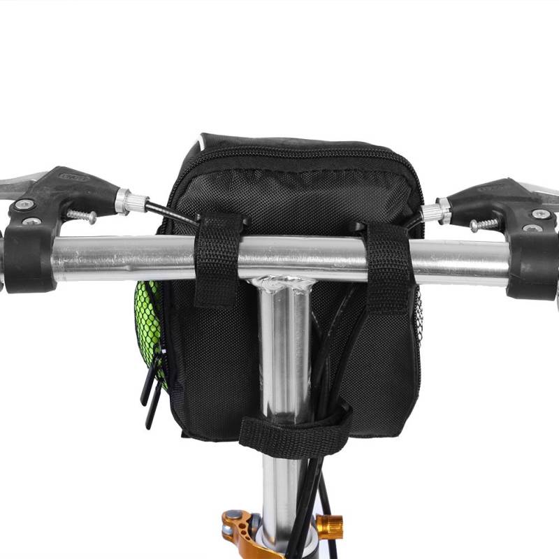 Fahrrad-Fronttasche, 3-Haken-Schlaufe, wasserdichte, verschleißfeste Fahrradrahmentasche, Multifunktions-Schnellverschluss-Fahrradtaschen-Frontrahmenrohr-Lenker-Beuteltasche, reflektierende 1680D-Poly von Dilwe