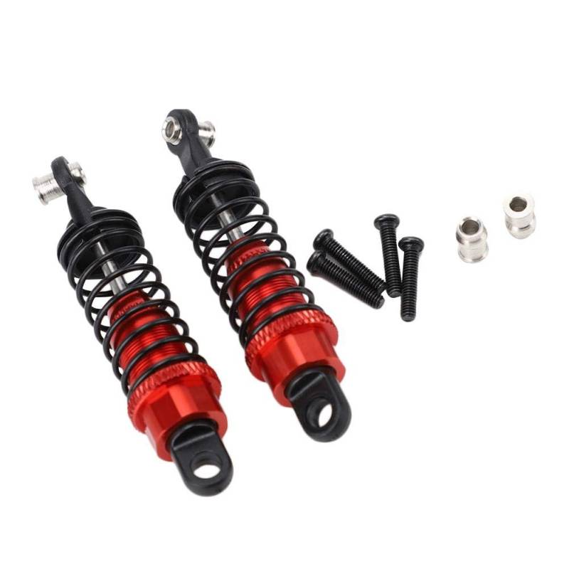 RC Stoßdämpfer, 2 Stück RC Metall Stoßdämpfer Dämpfer Upgrade Ersatz Kompatibel mit WLtoys A959 1/18 RC Car(rot) von Dilwe
