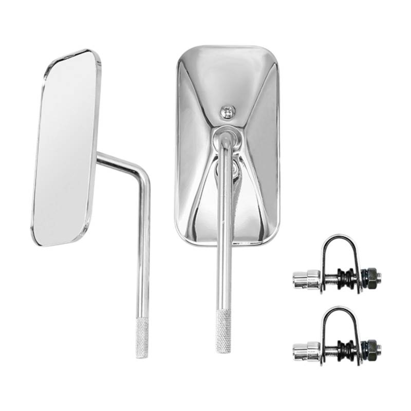 DimyFew Motorrad Rückspiegel Spionierte Sockenseitenspiegel Cycle Accessories DIY Modifizierter Lenkerspiegel für ATV Motorrad Teile, Silber von DimyFew