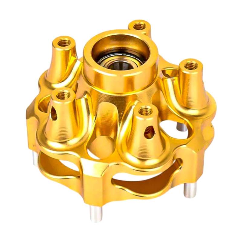 DimyFew Vorderscheibenbremsrad -Trag -Baugruppe CNC Aluminiumlegierung Scooter tragbarer Ersatzteil -Vorderrad -Nabe, Gold von DimyFew