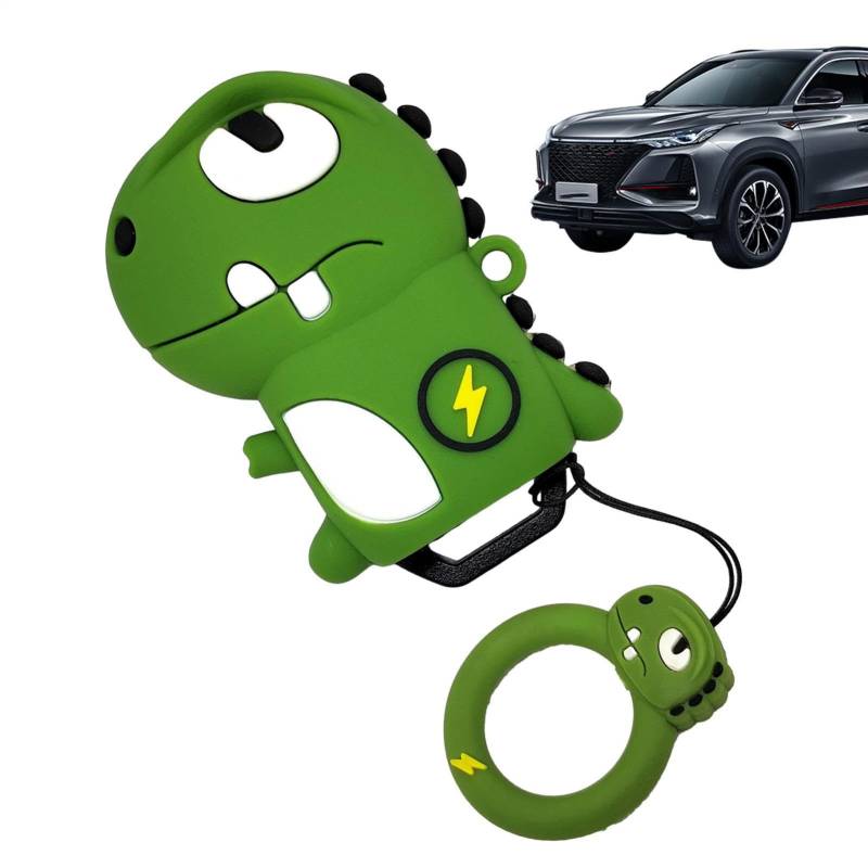 Autoschlüsselabdeckung Cartoon Key Cover Niedliche Schlüsselkoffer Key Cover Hülle Dinosaurierschlüsselabdeckung Autoschlüssel -Protektor Silikonschlüsselabdeckung Schlüssel FOB -Abdeckung Fun Schlüss von Dinchaakuarry
